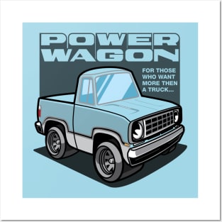 Light Blue - Power Wagon (White Base) Posters and Art